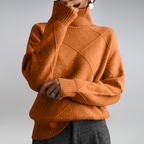 Knitted Sweater – Turtleneck – Oversized – Knitted Jumper – Women's Knitwear-Myra Lina
