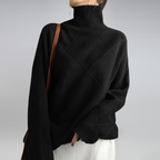 Knitted Sweater – Turtleneck – Oversized – Knitted Jumper – Women's Knitwear-Myra Lina