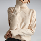 Knitted Sweater – Turtleneck – Oversized – Knitted Jumper – Women's Knitwear-Myra Lina