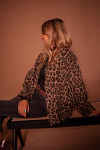 Leopard Jacket – Oversized Bomber Jacket for Women with Leopard Print-Myra Lina