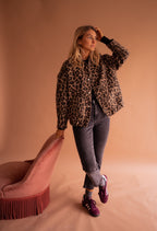 Leopard Jacket – Oversized Bomber Jacket for Women with Leopard Print-Myra Lina