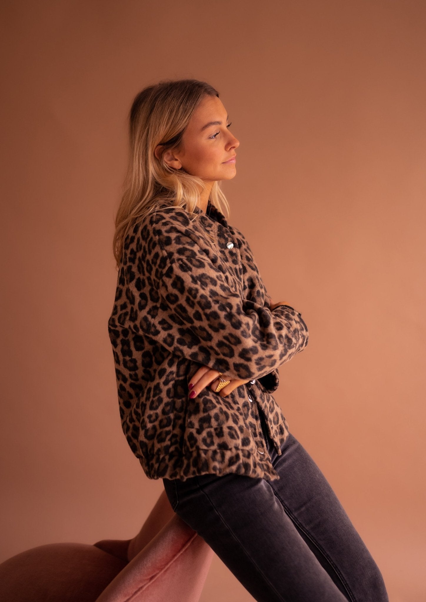 Leopard Jacket – Oversized Bomber Jacket for Women with Leopard Print-Myra Lina