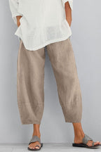 Linen Shorts – Short Loose-Fit Linen Pants for Women for Summer-Myra Lina
