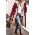 Long Puffer Coat | Hooded | Fleece Lined | Puffer Jacket | Women's Long Winter Jackets-Myra Lina