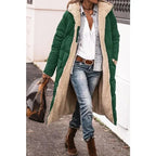 Long Puffer Coat | Hooded | Fleece Lined | Puffer Jacket | Women's Long Winter Jackets-Myra Lina