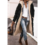 Long Puffer Coat | Hooded | Fleece Lined | Puffer Jacket | Women's Long Winter Jackets-Myra Lina