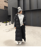 Long Puffer Jacket – Hooded Oversized Long Puffer Coat for Women – Winter Jacket-Myra Lina