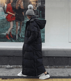 Long Puffer Jacket – Hooded Oversized Long Puffer Coat for Women – Winter Jacket-Myra Lina