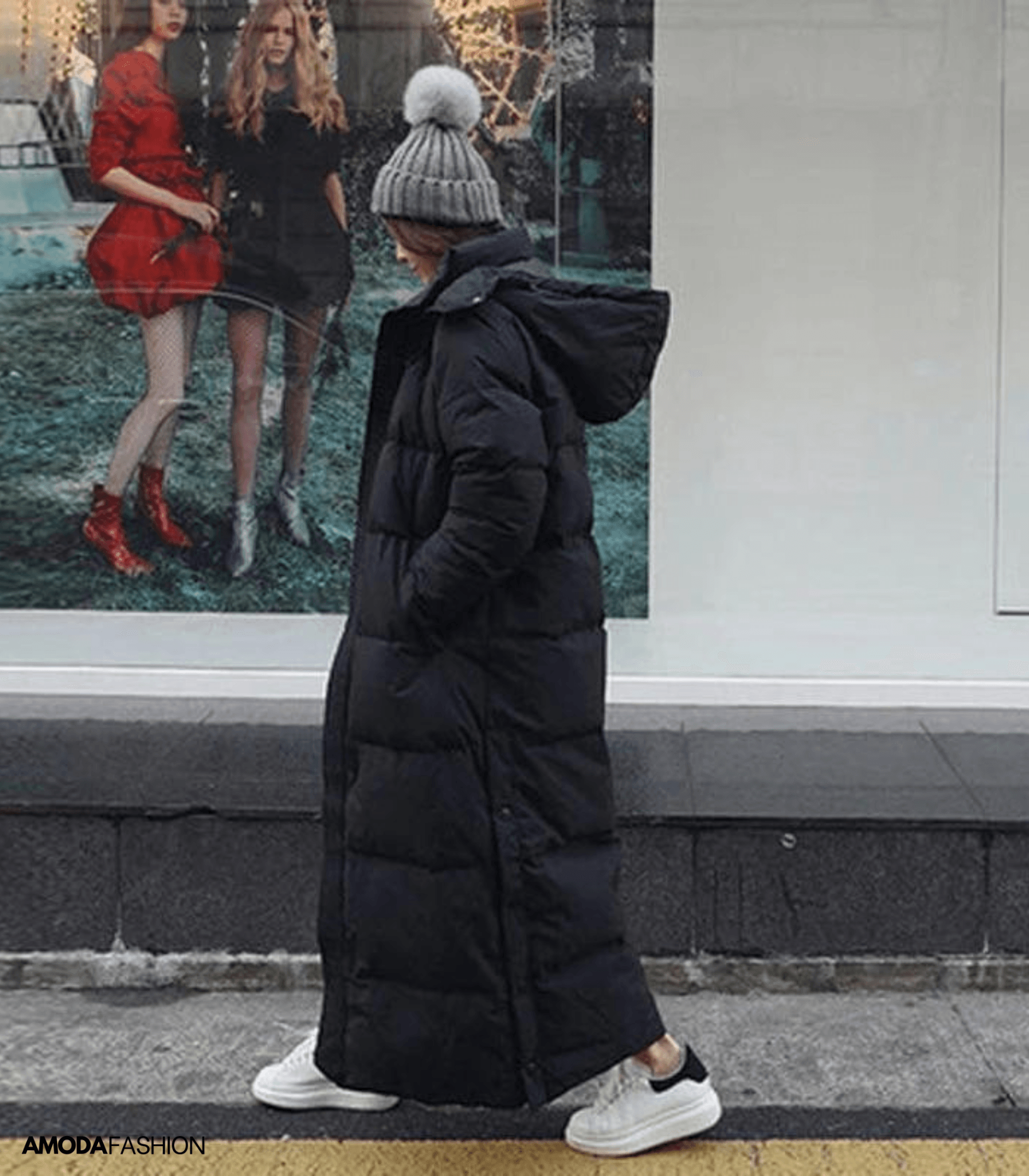 Long Puffer Jacket – Hooded Oversized Long Puffer Coat for Women – Winter Jacket-Myra Lina
