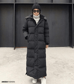 Long Puffer Jacket – Hooded Oversized Long Puffer Coat for Women – Winter Jacket-Myra Lina