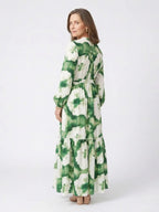 Long Sleeve Tiered Maxi Dress | Tie Waist-Myra Lina
