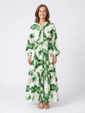 Long Sleeve Tiered Maxi Dress | Tie Waist-Myra Lina
