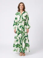 Long Sleeve Tiered Maxi Dress | Tie Waist-Myra Lina