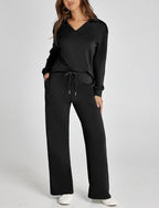 Lounge Set | Half Zip | Wide Leg | Tracksuit | Women's Loungewear-Myra Lina