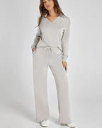 Lounge Set | Half Zip | Wide Leg | Tracksuit | Women's Loungewear-Myra Lina