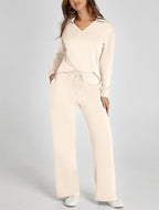 Lounge Set | Half Zip | Wide Leg | Tracksuit | Women's Loungewear-Myra Lina