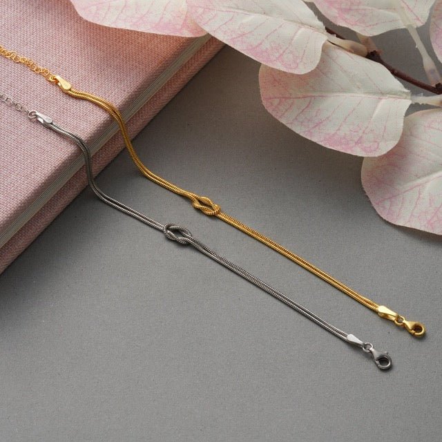 Love Knot Bracelet | Adjustable | Minimalist | Gold Bracelet | Women's Bracelet-Myra Lina