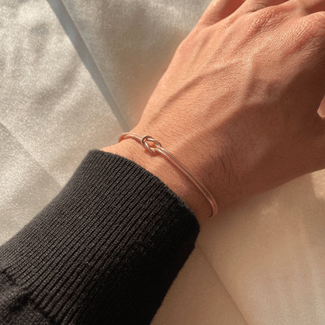 Love Knot Bracelet | Adjustable | Minimalist | Gold Bracelet | Women's Bracelet-Myra Lina