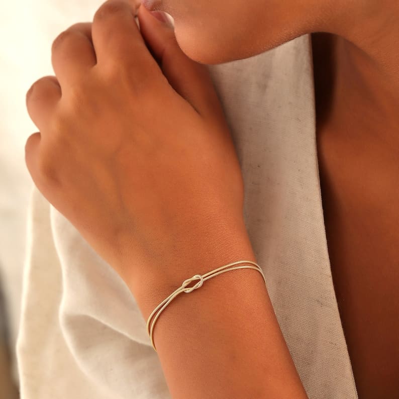 Love Knot Bracelet | Adjustable | Minimalist | Gold Bracelet | Women's Bracelet-Myra Lina