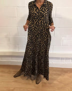 Maxi Dress – Collar – Button-Up – Long Sleeve Dress – Shirt Maxi Dress-Myra Lina