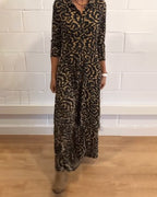 Maxi Dress – Collar – Button-Up – Long Sleeve Dress – Shirt Maxi Dress-Myra Lina