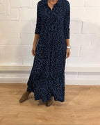 Maxi Dress – Collar – Button-Up – Long Sleeve Dress – Shirt Maxi Dress-Myra Lina