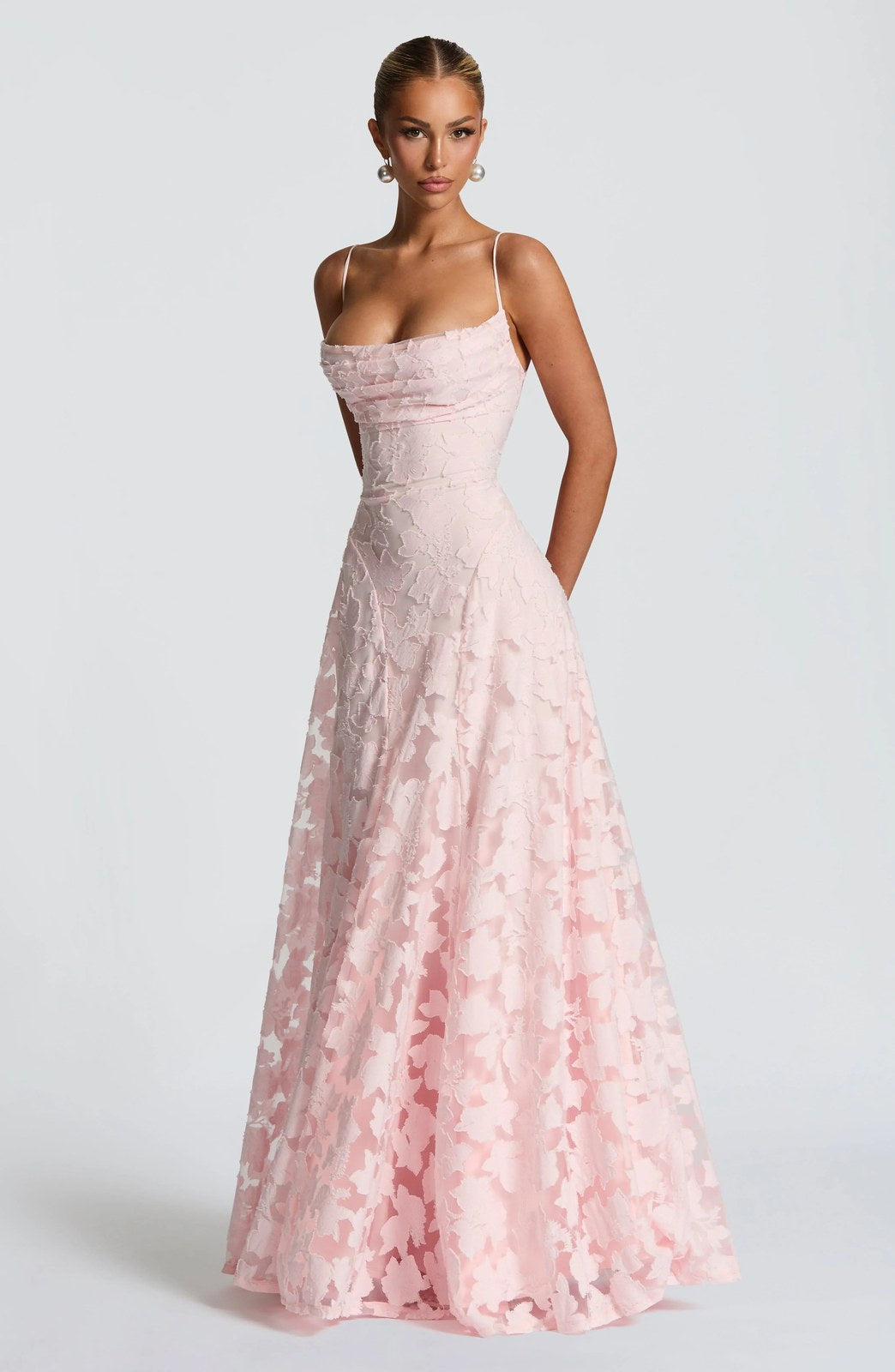 Maxi Dress | Floral Thin Straps Wedding Guest Occasion-Myra Lina