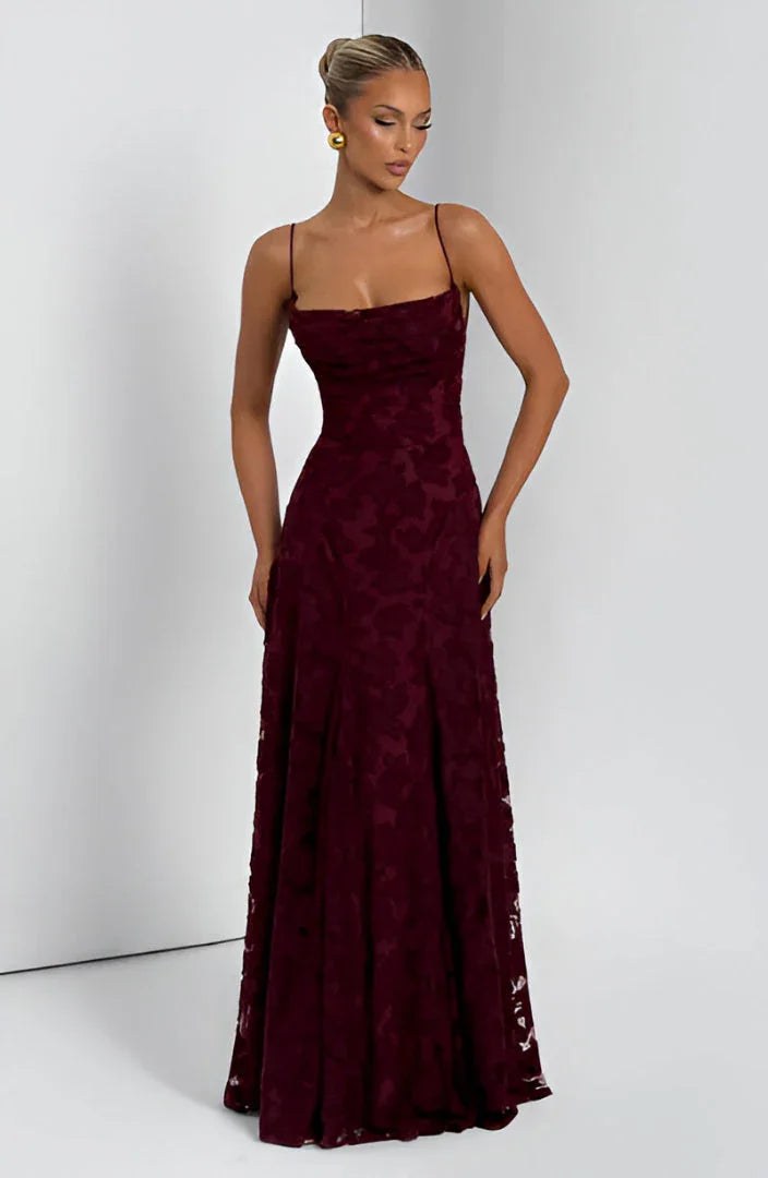 Maxi Dress | Floral Thin Straps Wedding Guest Occasion-Myra Lina