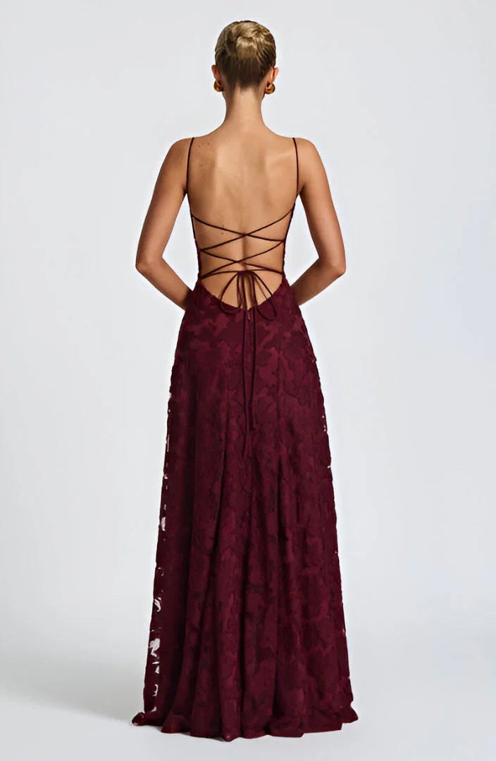 Maxi Dress | Floral Thin Straps Wedding Guest Occasion-Myra Lina