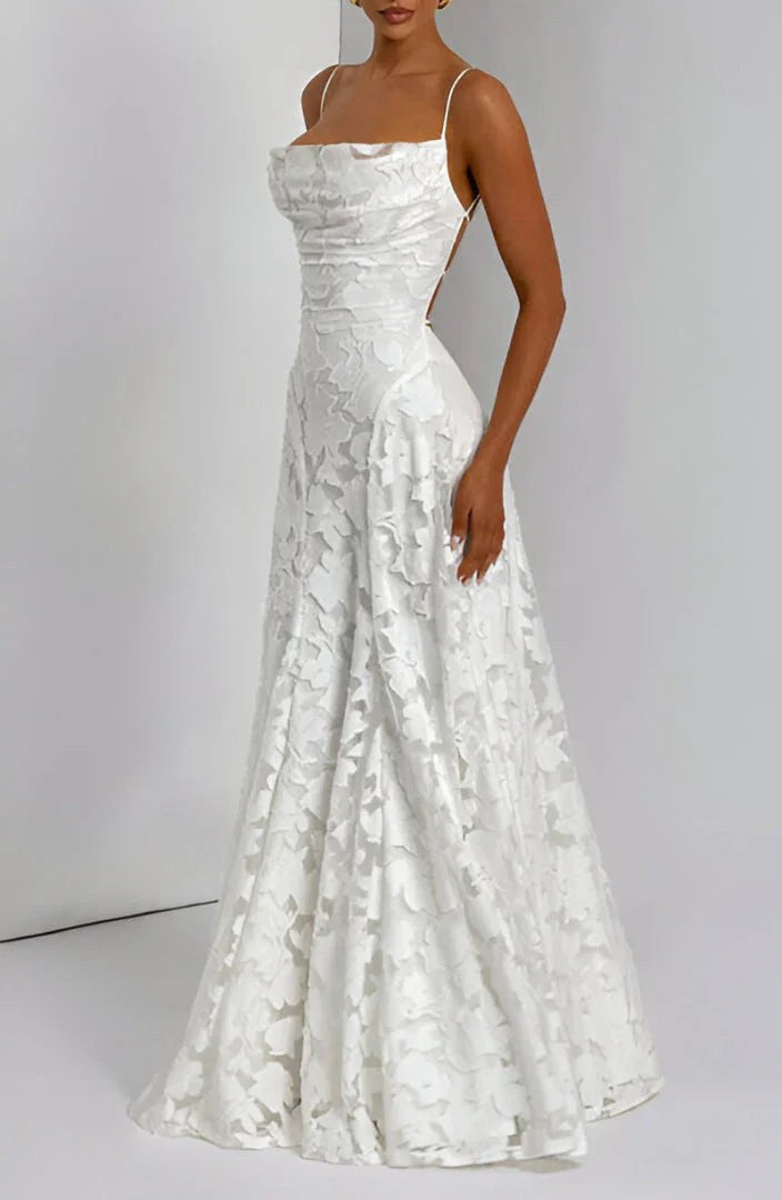 Maxi Dress | Floral Thin Straps Wedding Guest Occasion-Myra Lina