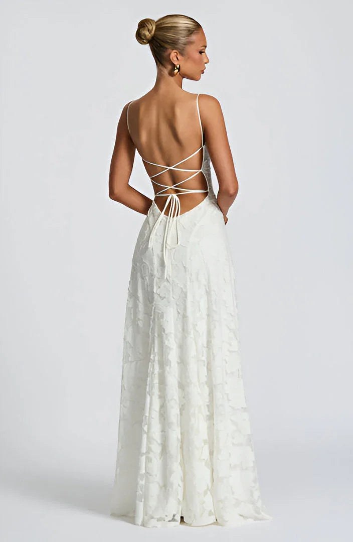 Maxi Dress | Floral Thin Straps Wedding Guest Occasion-Myra Lina