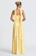 Maxi Dress | Strapless Corset High Slit Formal Wedding Guest-Myra Lina