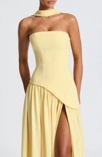 Maxi Dress | Strapless Corset High Slit Formal Wedding Guest-Myra Lina