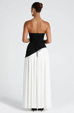 Maxi Dress | Strapless Corset High Slit Formal Wedding Guest-Myra Lina