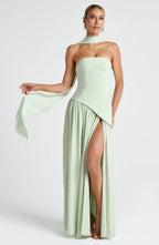 Maxi Dress | Strapless Corset High Slit Formal Wedding Guest-Myra Lina