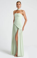 Maxi Dress | Strapless Corset High Slit Formal Wedding Guest-Myra Lina