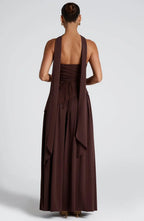 Maxi Dress | Strapless Corset High Slit Formal Wedding Guest-Myra Lina