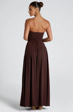 Maxi Dress | Strapless Corset High Slit Formal Wedding Guest-Myra Lina