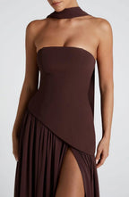 Maxi Dress | Strapless Corset High Slit Formal Wedding Guest-Myra Lina