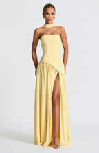 Maxi Dress | Strapless Corset High Slit Formal Wedding Guest-Myra Lina