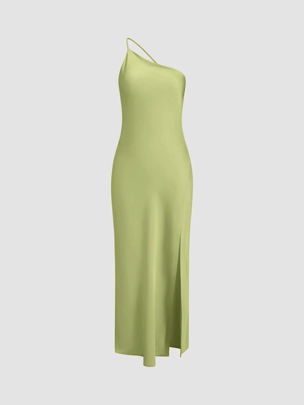 Midi Dress | Backless One Shoulder Slit | Wedding Guest-Myra Lina
