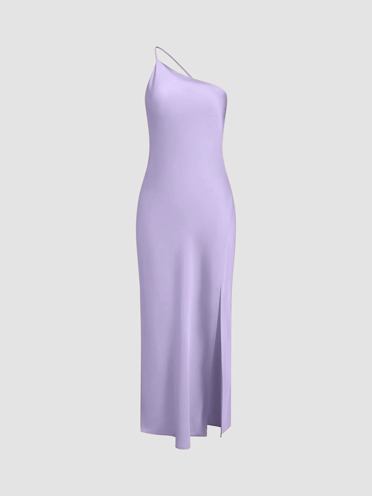 Midi Dress | Backless One Shoulder Slit | Wedding Guest-Myra Lina
