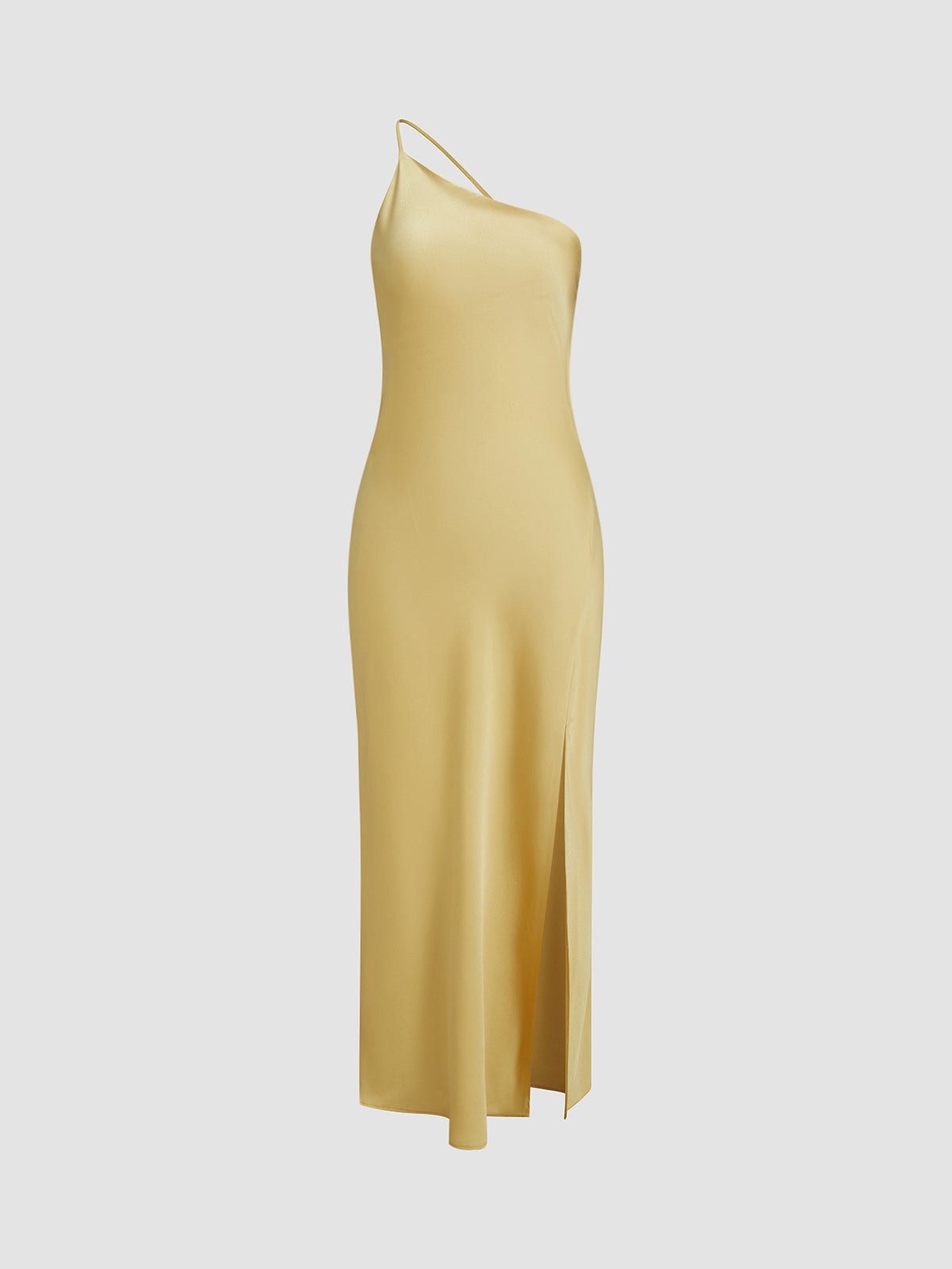 Midi Dress | Backless One Shoulder Slit | Wedding Guest-Myra Lina