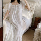 Nightgown | White | Long | Nightdress | Women's Sleepwear-Myra Lina