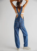 Overalls | Adjustable Straps | Loose Fit | Denim Overalls | Women's Overalls-Myra Lina