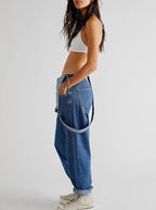 Overalls | Adjustable Straps | Loose Fit | Denim Overalls | Women's Overalls-Myra Lina