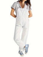 Overalls – Loose Fit – Straight Leg – Denim Overalls – Women's Denim Jumpsuit-Myra Lina