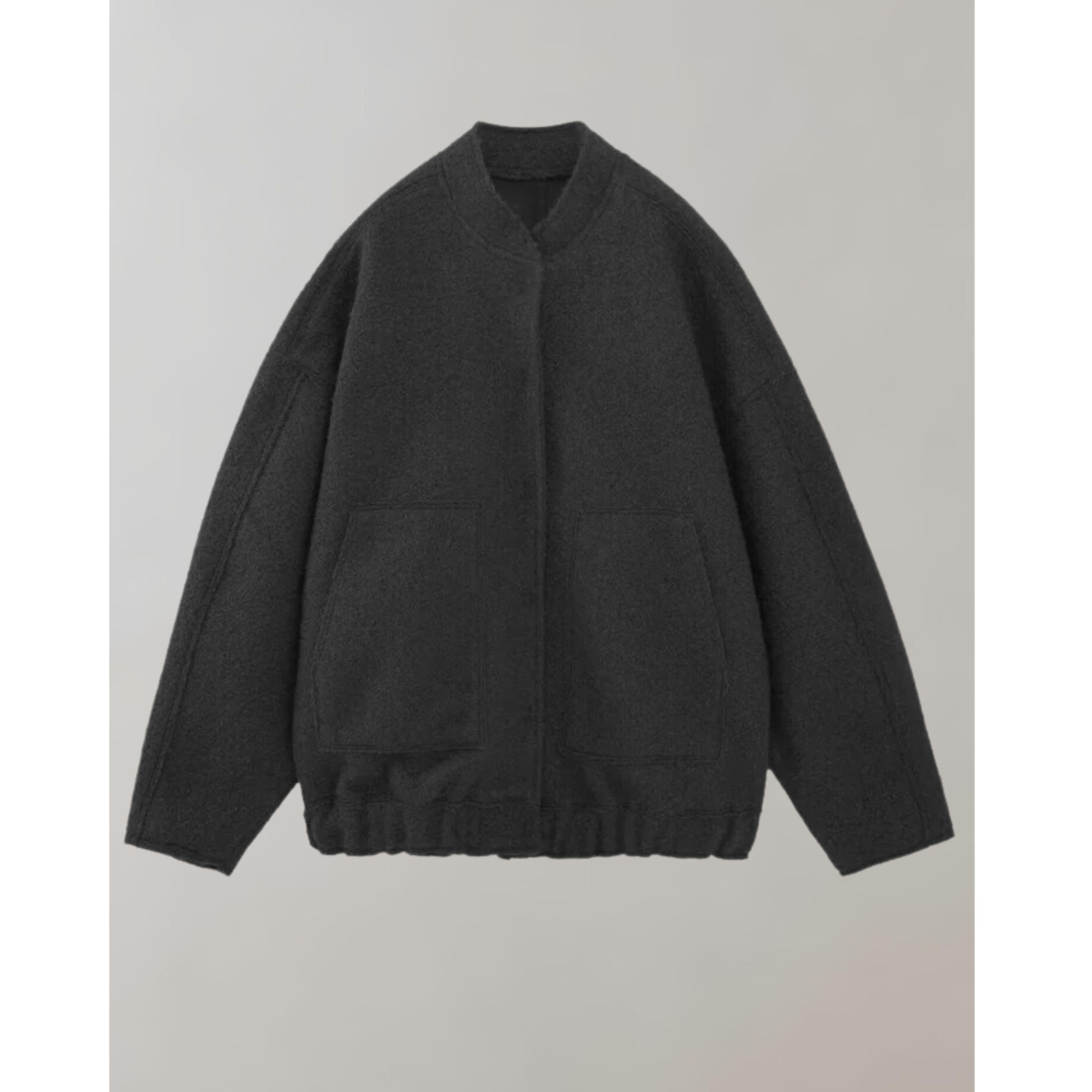 Oversized Bomber Jacket | Button Flap | Pockets | Oversized Jacket | Women's Jacket-Myra Lina