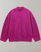 Oversized Bomber Jacket | Casual | Buttoned | Oversized Jacket | Women's Jacket-Myra Lina