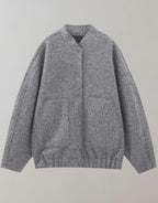 Oversized Bomber Jacket | Casual | Buttoned | Oversized Jacket | Women's Jacket-Myra Lina